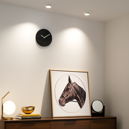 Spot LED rond pivotant 360° en aluminium blanc — LZ4XJ9