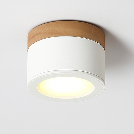 Spot cylindrique LED à base bois Botimi — LZ4X9T2