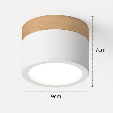 Spot cylindrique LED à base bois Botimi — LZ4X9T2