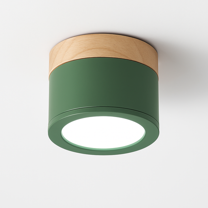 Spot cylindrique LED à base bois Botimi — LZ4X9T2