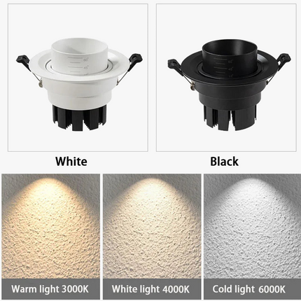 Spot LED encastrable à faisceau zoomable pour éclairage intérieur — LZ4X7J9