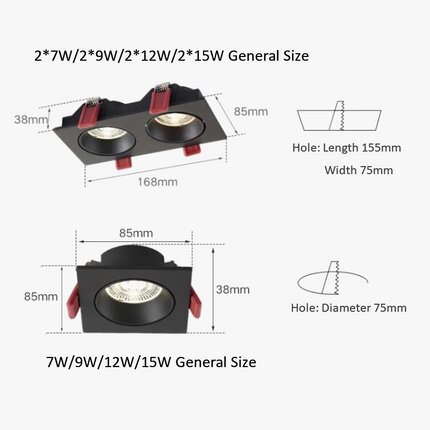 Spot LED encastrable dimmable pour éclairage intérieur — LZ4X9T2