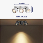 Black / 3000K Warm White / 3x16W Dimmable