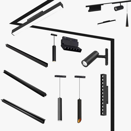 Spot magnétique moderne intégré pour rails d’éclairage — LZ4P9XQ