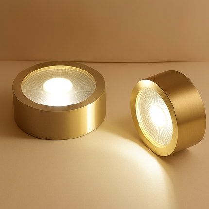 Spot LED circulaire cuivre style nordique de luxe — LZ4Q7M2