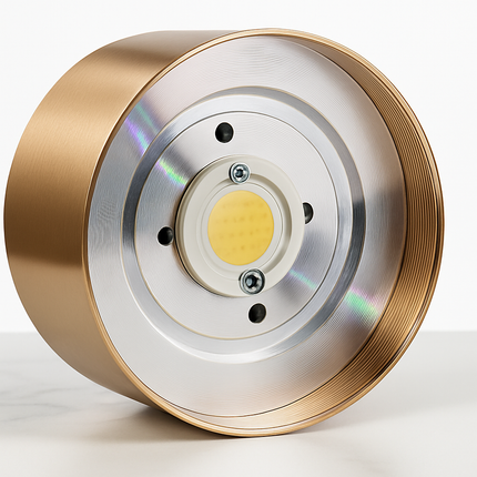 Spot LED circulaire cuivre style nordique de luxe — LZ4Q7M2