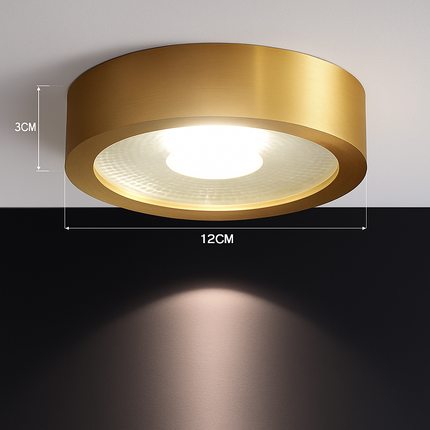 Spot LED circulaire cuivre style nordique de luxe — LZ4Q7M2