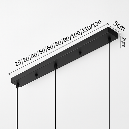 Support long pour suspension 5 trous, noir ou blanc — LZ4M7Q