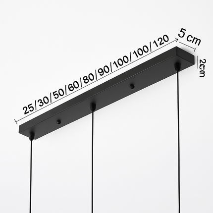 Support long pour suspension 5 trous, noir ou blanc — LZ4M7Q