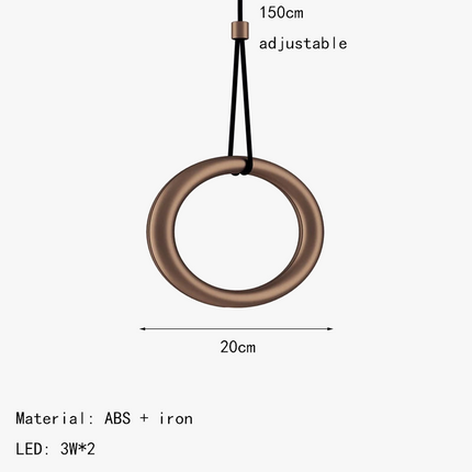 Suspension anneau réglable style Art Déco 4000K — LZ4X9M