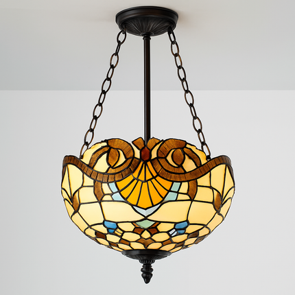 Suspension style antique Tiffany pour éclairage rétro coloré — LZ4M7Q2