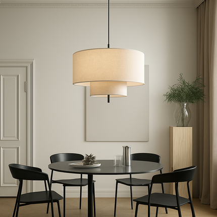 Suspension artistique en tissu fait main à éclairage moderne — LZ4G7X