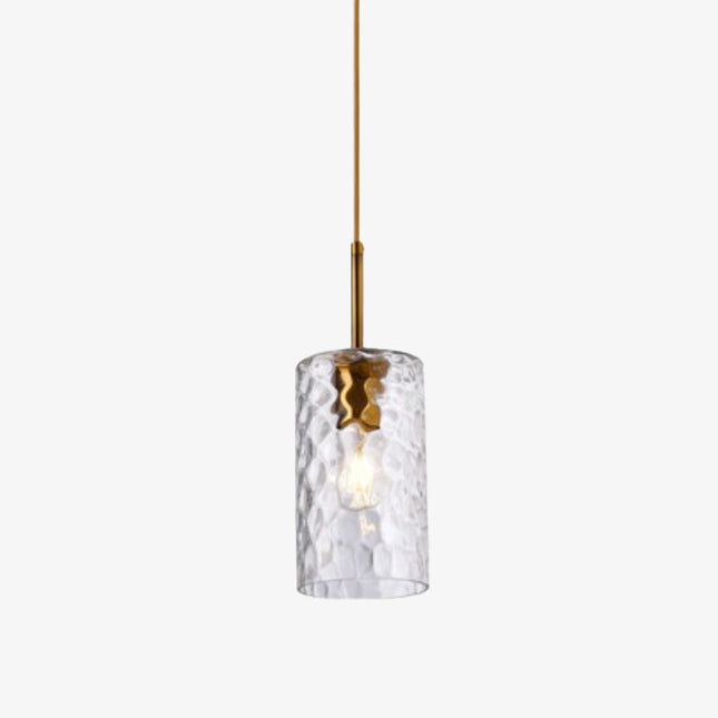 Suspension avec abat-jour cylindrique en verre Raven — LZ4X9M