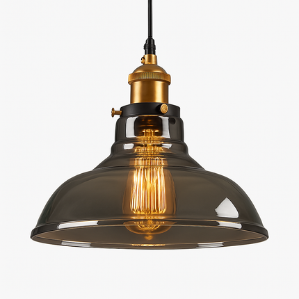 Suspension avec abat-jour en verre Loft