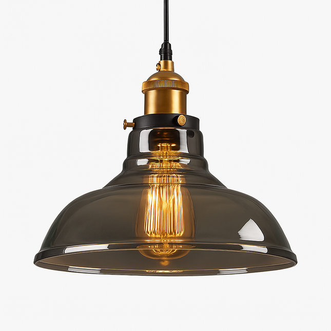 Suspension avec abat-jour en verre Loft