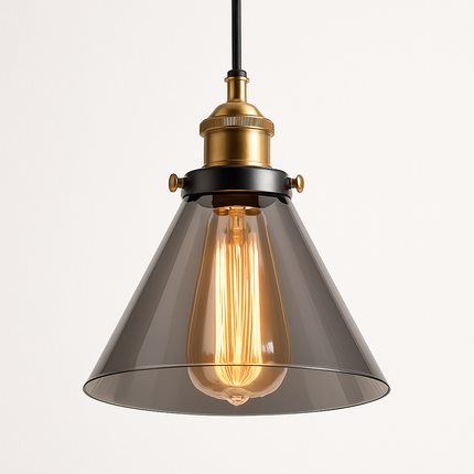 Suspension avec abat-jour en verre Loft