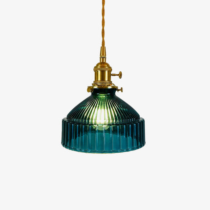 Suspension Casbelle avec abat-jour en verre rétro — LZ4Q7M9