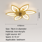 6 lumières dorées / 110V