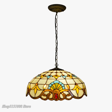 Suspension baroque en verre teinté pour intérieur raffiné — LZ4X9M