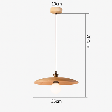 Suspension bois en forme de soucoupe volante — LZ4X9T2