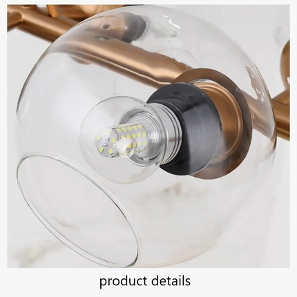 Suspension design moléculaire en boule de verre nordique — LZ4X9T1