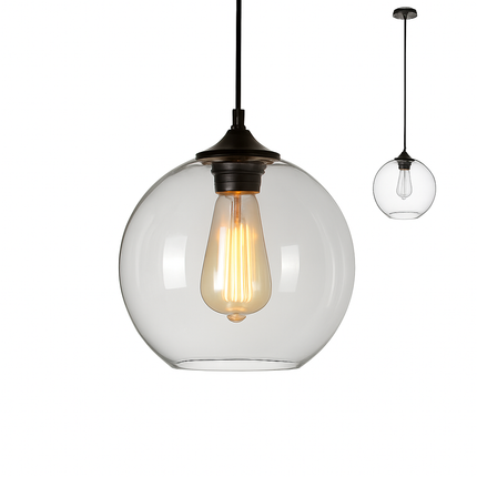 Suspension boule en verre moderne Clear
