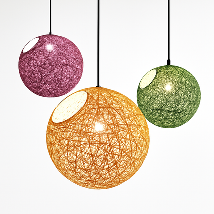 Suspension boule papier Wicker