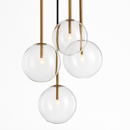 Suspension LED boule en verre style nordique moderne pour loft — LZ4X9J