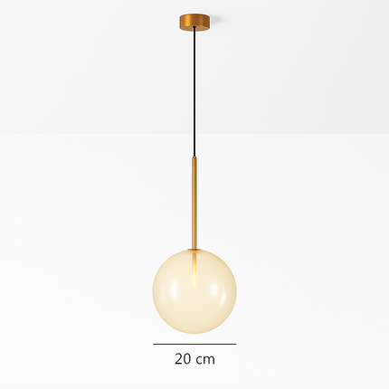 Suspension LED boule en verre style nordique moderne pour loft — LZ4X9J
