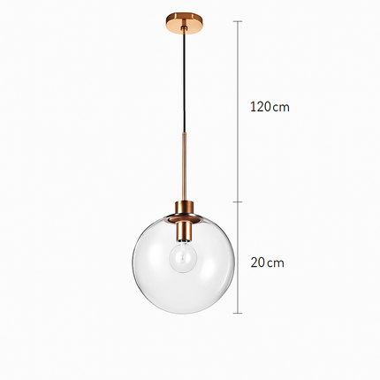 Suspension avec boules en verre et tige métallique — LZ4X9M