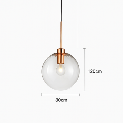 Suspension avec boules en verre et tige métallique — LZ4X9M