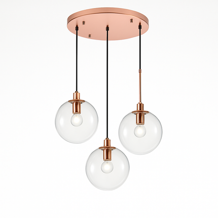 Suspension avec boules en verre et tige métallique — LZ4X9M