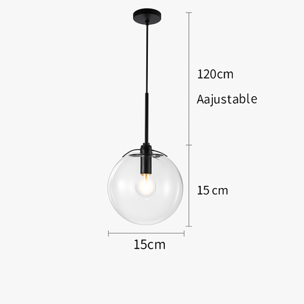 Suspension avec boules en verre et tige métallique — LZ4X9M