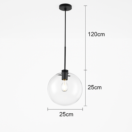 Suspension avec boules en verre et tige métallique — LZ4X9M
