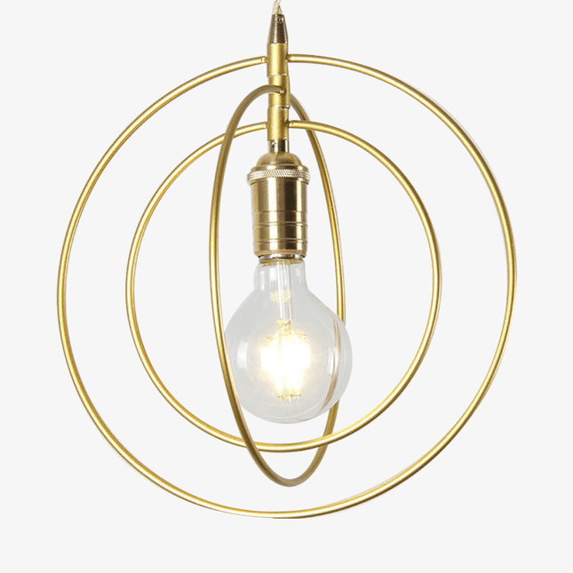 Suspension cage en métal doré design — LZ4X9J
