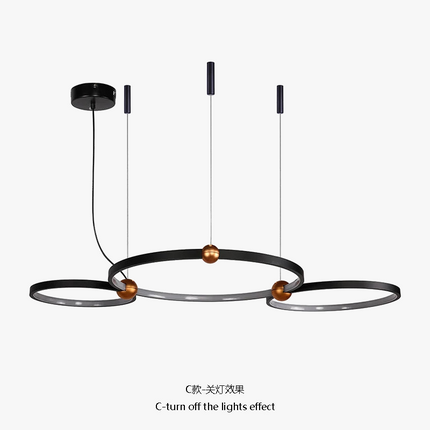 Suspension circulaire LED à trois lumières design — LZ4X9M