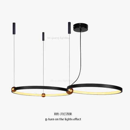 Suspension circulaire LED à trois lumières design — LZ4X9M