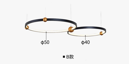Suspension circulaire LED à trois lumières design — LZ4X9M