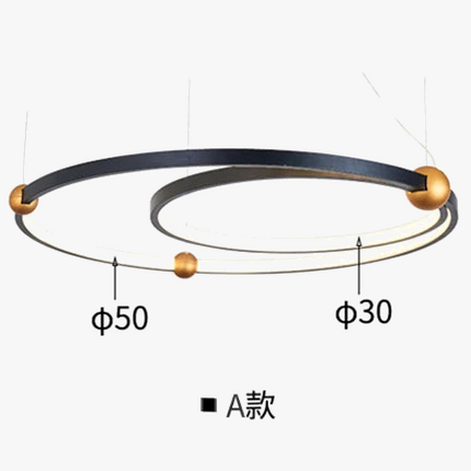 Suspension circulaire LED à trois lumières design — LZ4X9M