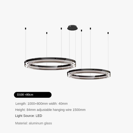 Suspension circulaire en verre au design minimaliste italien — LZ4P9XJ