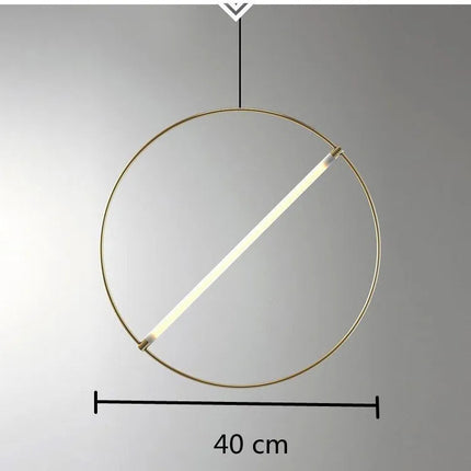suspension circulaire post-moderne créative luxe design élégant