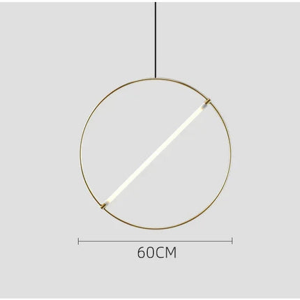 suspension circulaire post-moderne créative luxe design élégant