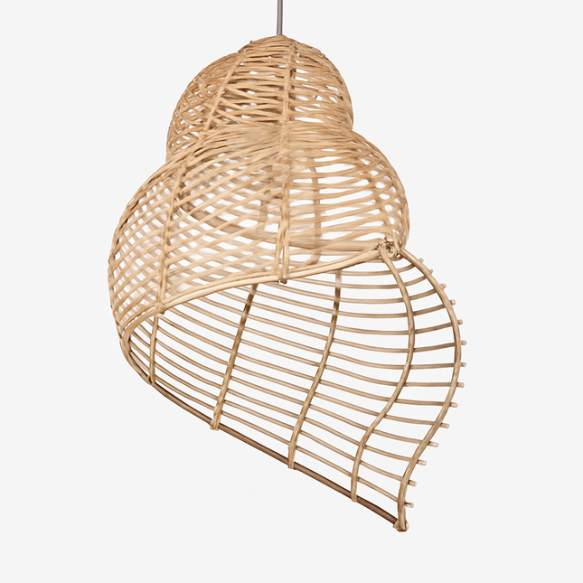 Suspension spirale en bois à motifs coquillages — LZ4X9P2
