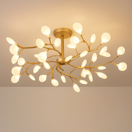 Suspension décorative en forme de branche avec lucioles romantiques — LZ4X7B