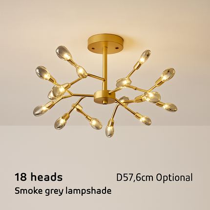 Suspension décorative en forme de branche avec lucioles romantiques — LZ4X7B