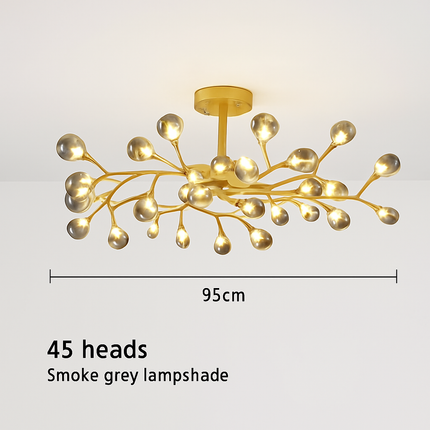 Suspension décorative en forme de branche avec lucioles romantiques — LZ4X7B