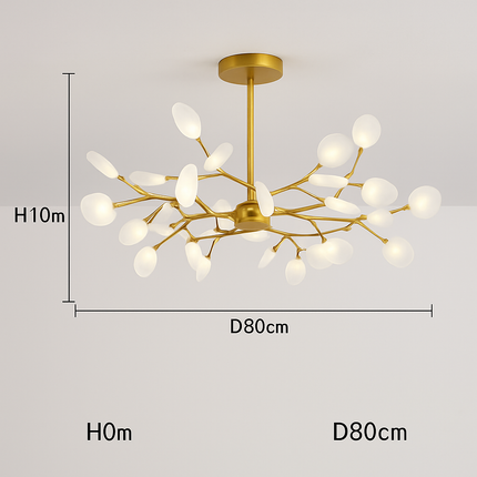 Suspension décorative en forme de branche avec lucioles romantiques — LZ4X7B