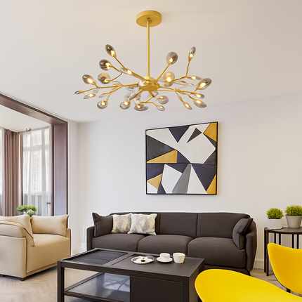 Suspension décorative en forme de branche avec lucioles romantiques — LZ4X7B