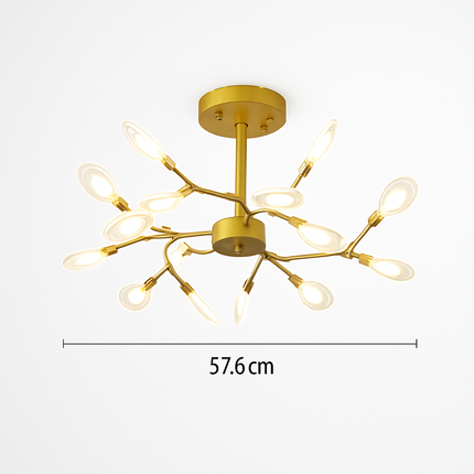 Suspension décorative en forme de branche avec lucioles romantiques — LZ4X7B