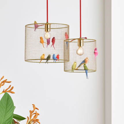 Suspension décorative en forme de cage à oiseaux style nordique — LZ4X9M